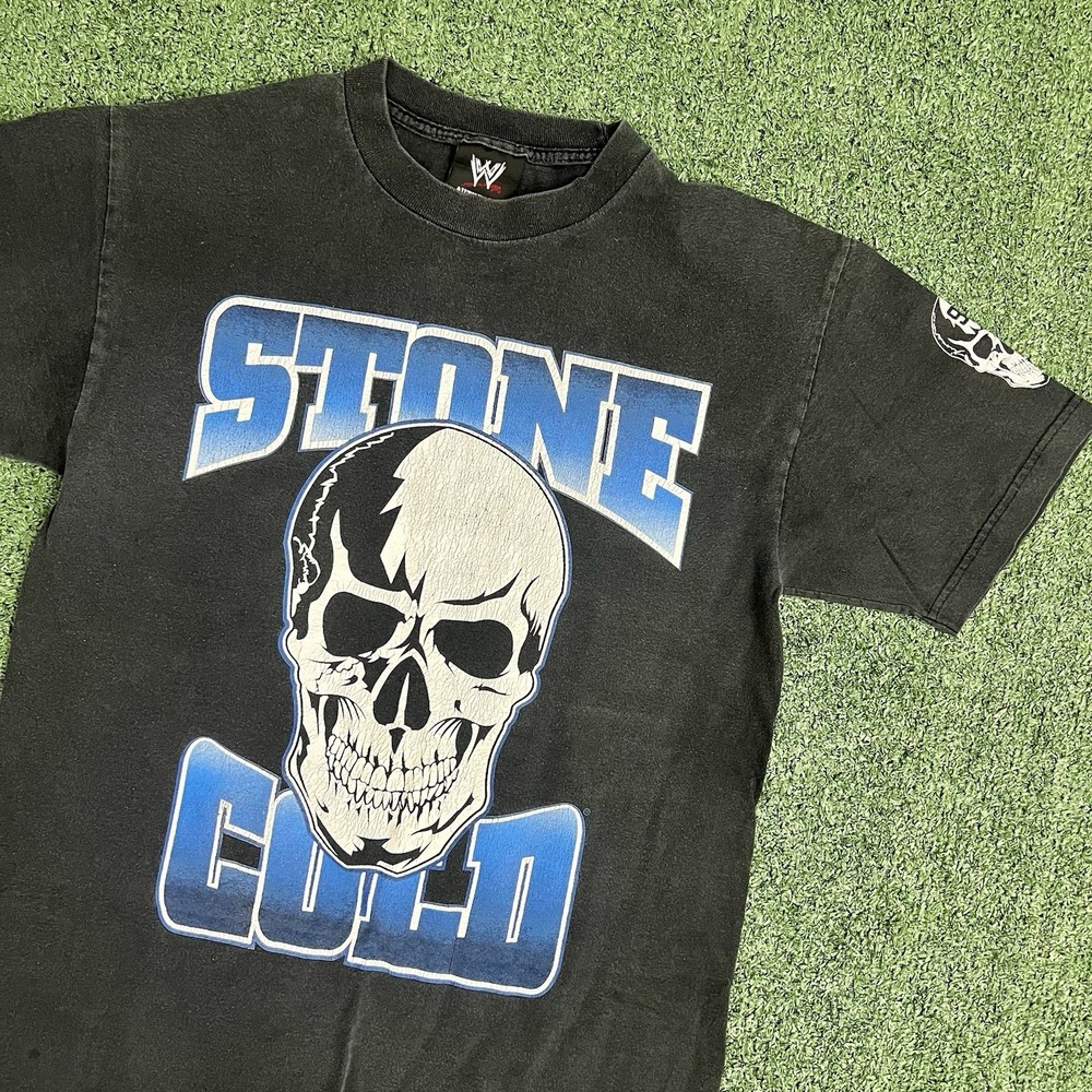 Vtg 2000s Stone Cold Steve Austin WWF Wrestling Shirt M Stomping Mudholes WWE - Picture 1 of 9